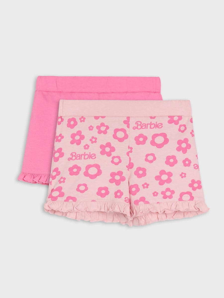 Szorty 2 pack Barbie Szorty 2 pack Barbie - różowy - SINSAY