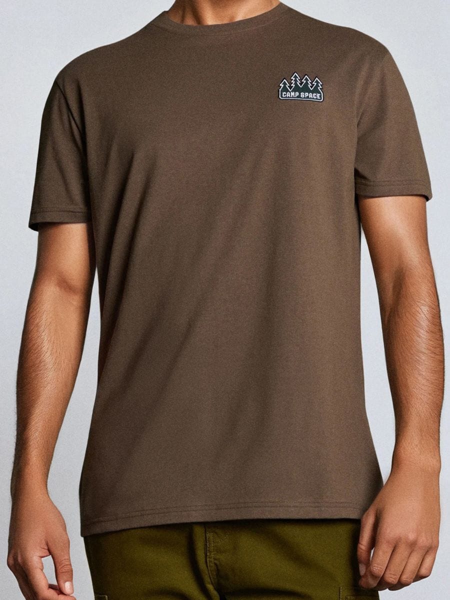 Tricou cu mânecă scurtă - cafeniu - SINSAY