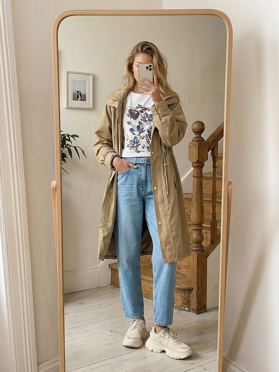 Jeansy mom fit z efektem sprania Jeansy mom fit z efektem sprania - niebieski - SINSAY