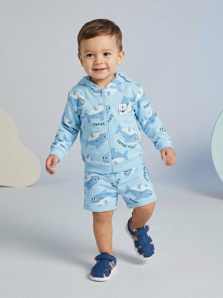 Rozpinana bluza z kapturem Rozpinana bluza z kapturem - błękitny - SINSAY