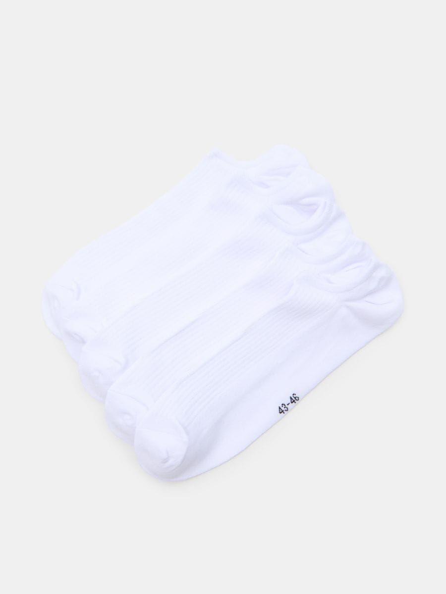 Șosete tip invizibile OEKO-TEX 5 pack - alb - SINSAY