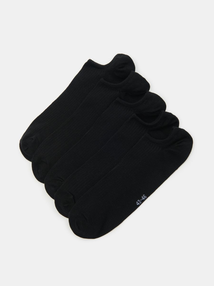 Șosete tip invizibile OEKO-TEX 5 pack - negru - SINSAY
