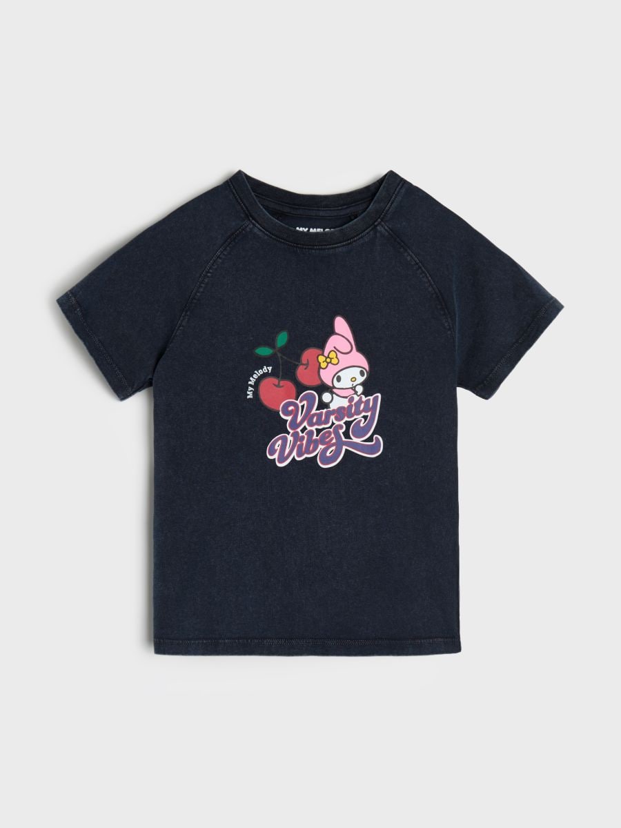 Tricou din bumbac cu efect de prespălare My Melody Tricou din bumbac cu efect de prespălare My Melody - bleumarin - SINSAY