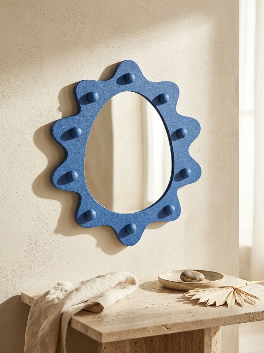 Oglindă cu formă neregulată Oglindă cu formă neregulată - light blue - SINSAY