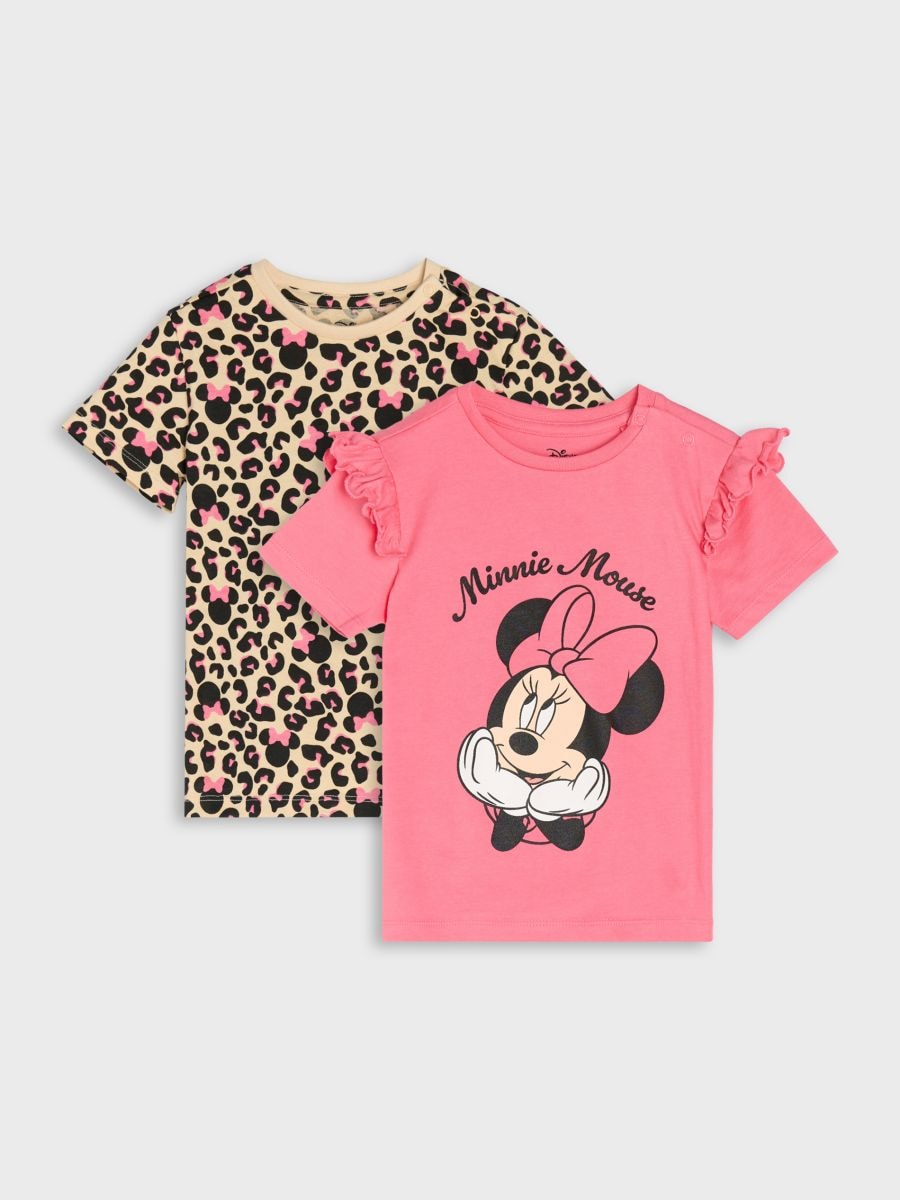 Tricouri din bumbac cu imprimeu 2 pack Minnie Mouse Tricouri din bumbac cu imprimeu 2 pack Minnie Mouse - corai - SINSAY