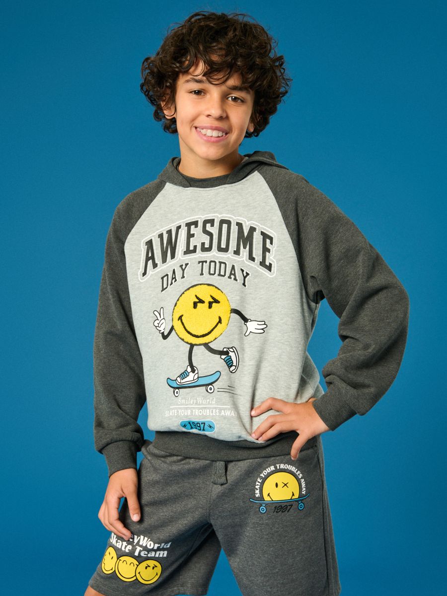 Bluză sport cu SmileyWorld® Bluză sport cu SmileyWorld® - gri deschis - SINSAY