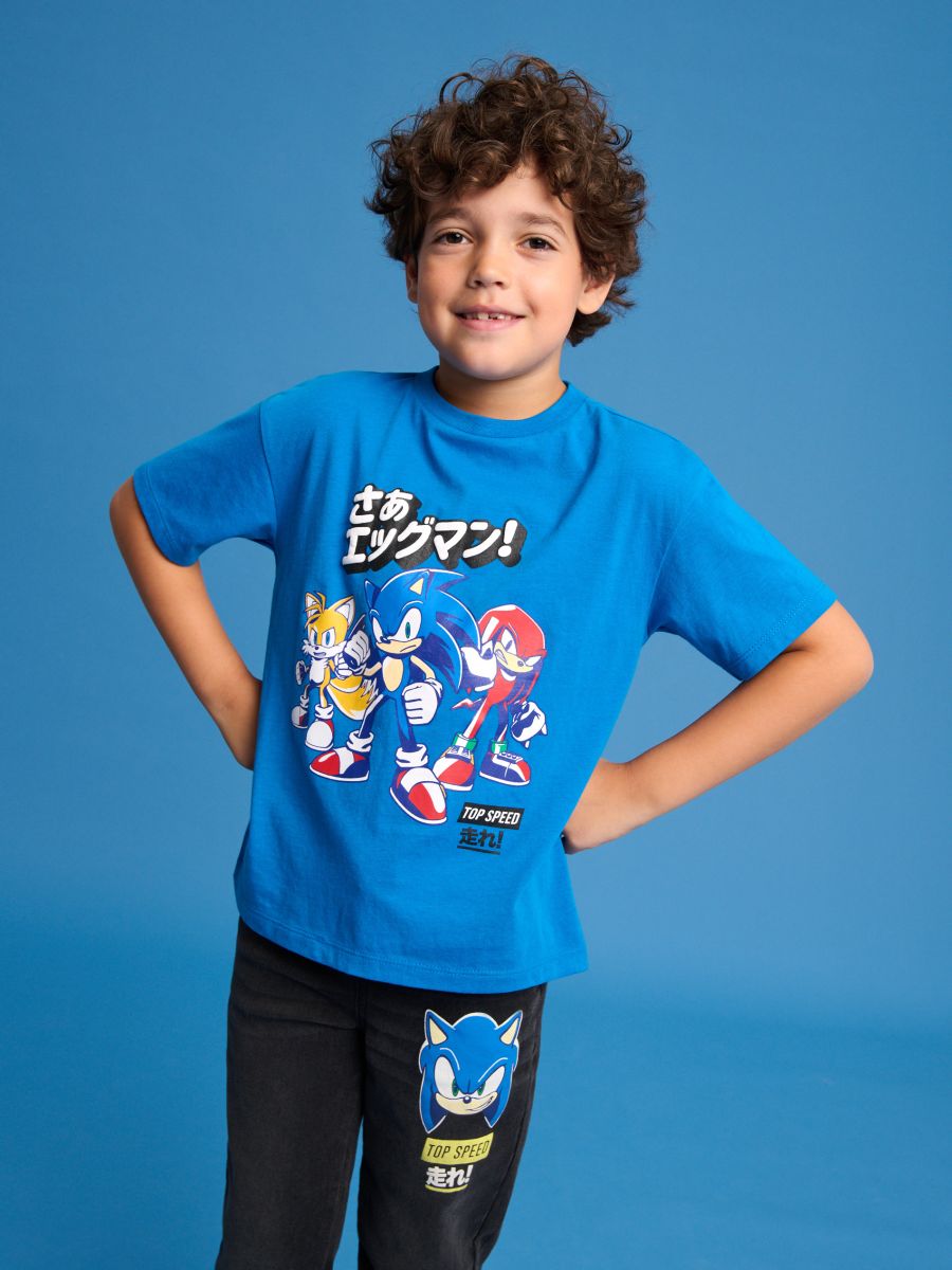 Tricou Sonic the Hedgehog cu mânecă lungă Tricou Sonic the Hedgehog cu mânecă lungă - acvamarin - SINSAY